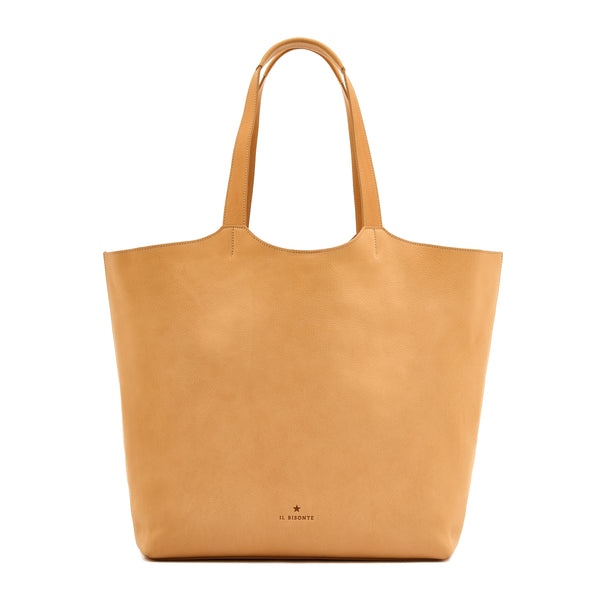 Yolo | Women's tote bag in leather color natural