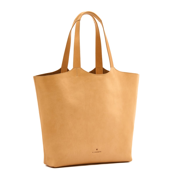 Yolo | Women's tote bag in leather color natural