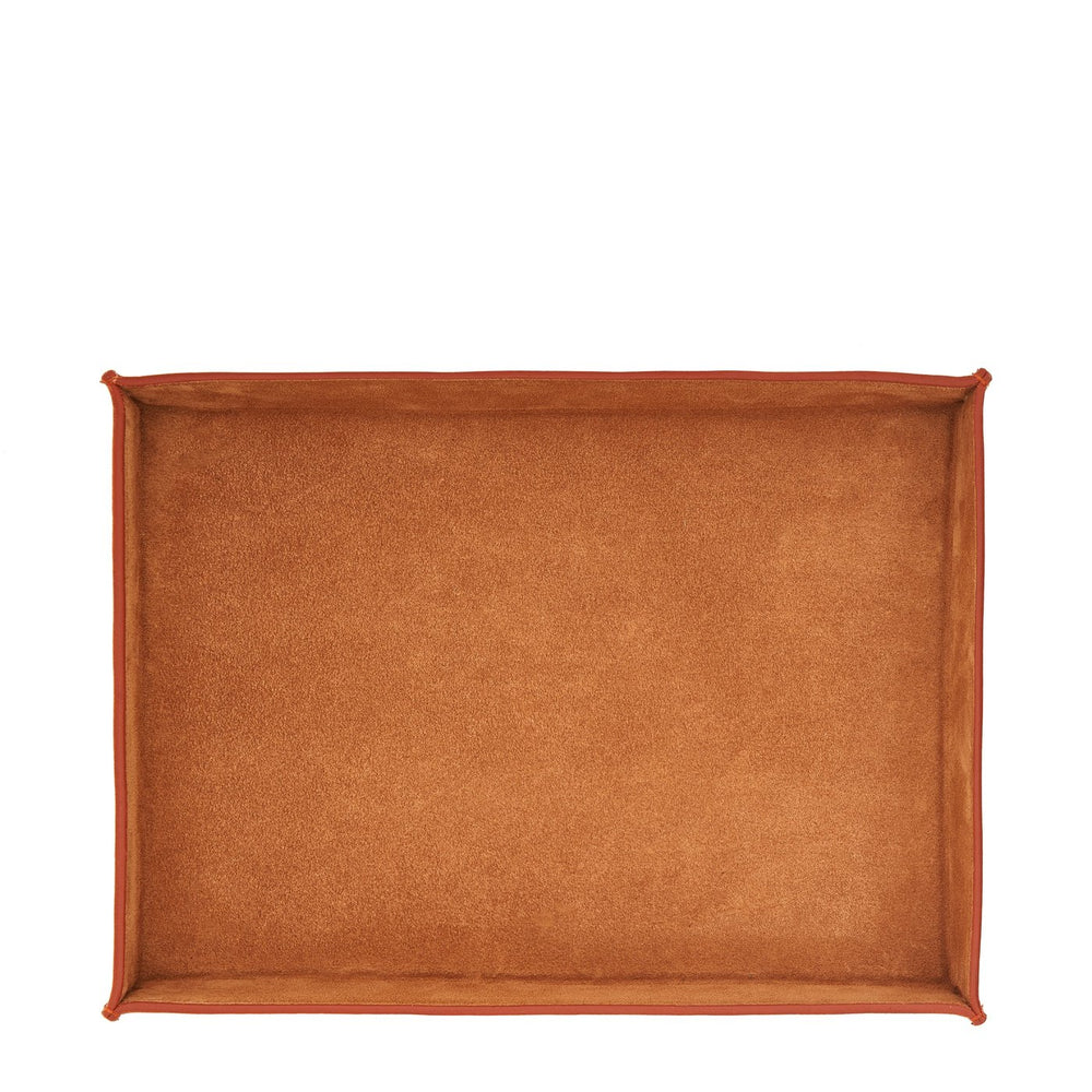Home | Valet tray in leather color caramel