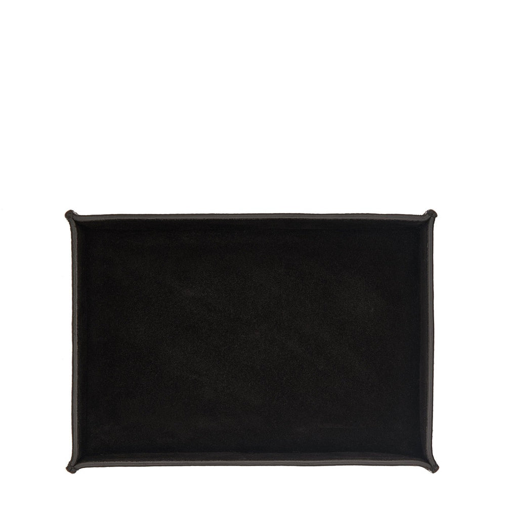 Home | Valet tray in leather color black