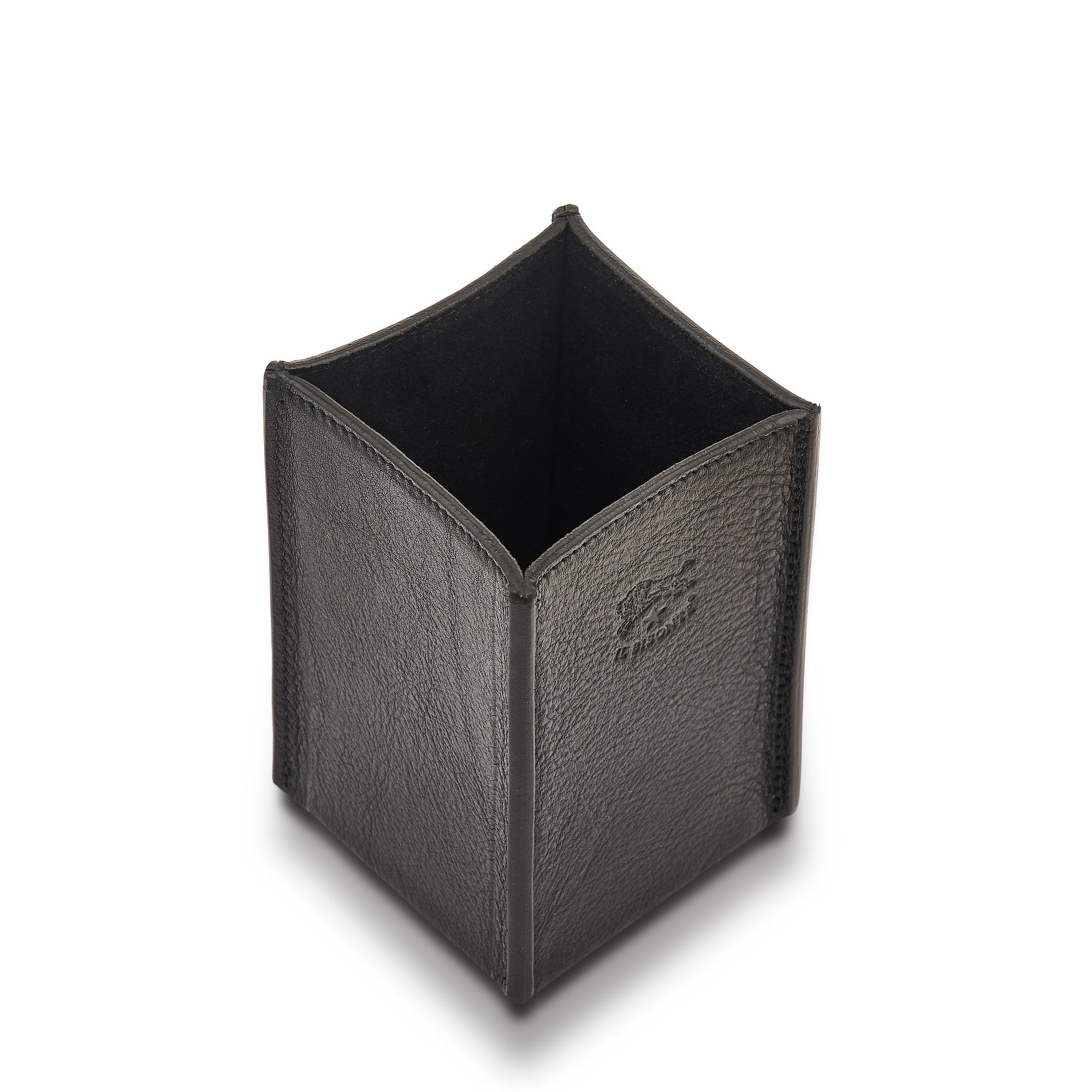 Office & business | Desktop pen holder in leather color black