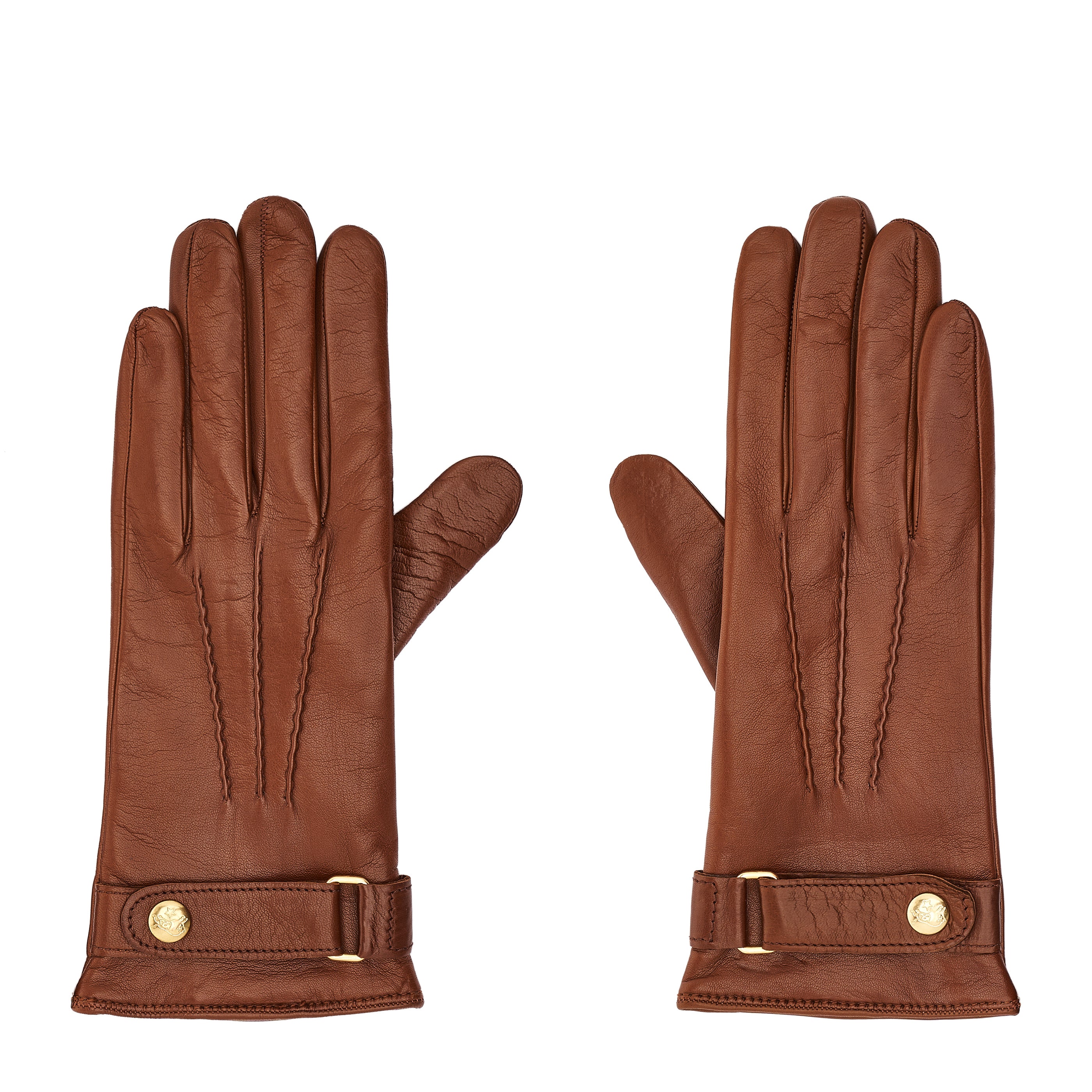 Il bisonte gloves | Gants pour femme en cuir couleur brun – Il Bisonte