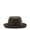 Berlino | Chapeau pour homme en cuir vintage couleur noir