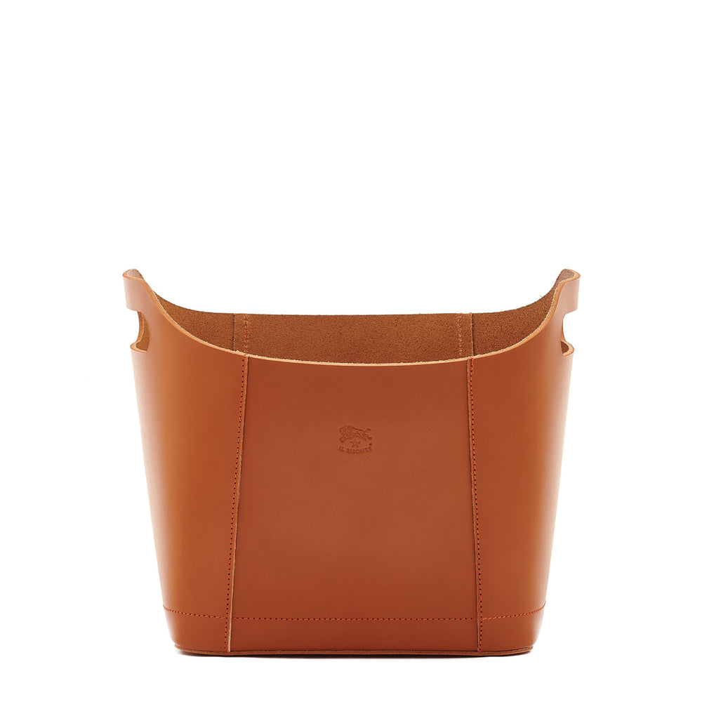 Home | Home accessory in leather color caramel