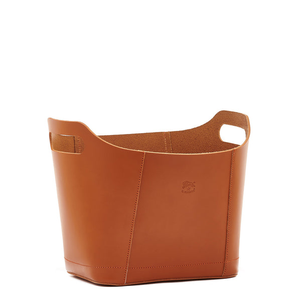 Home | Home accessory in leather color caramel