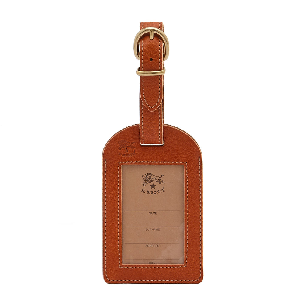 Travel | Luggage tag in leather color caramel