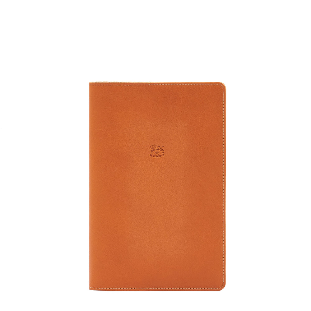 Cahier en cuir couleur caramel