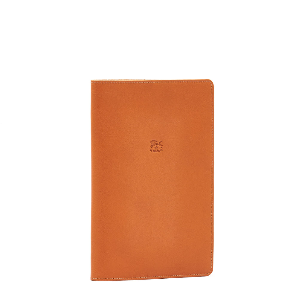 Cahier en cuir couleur caramel