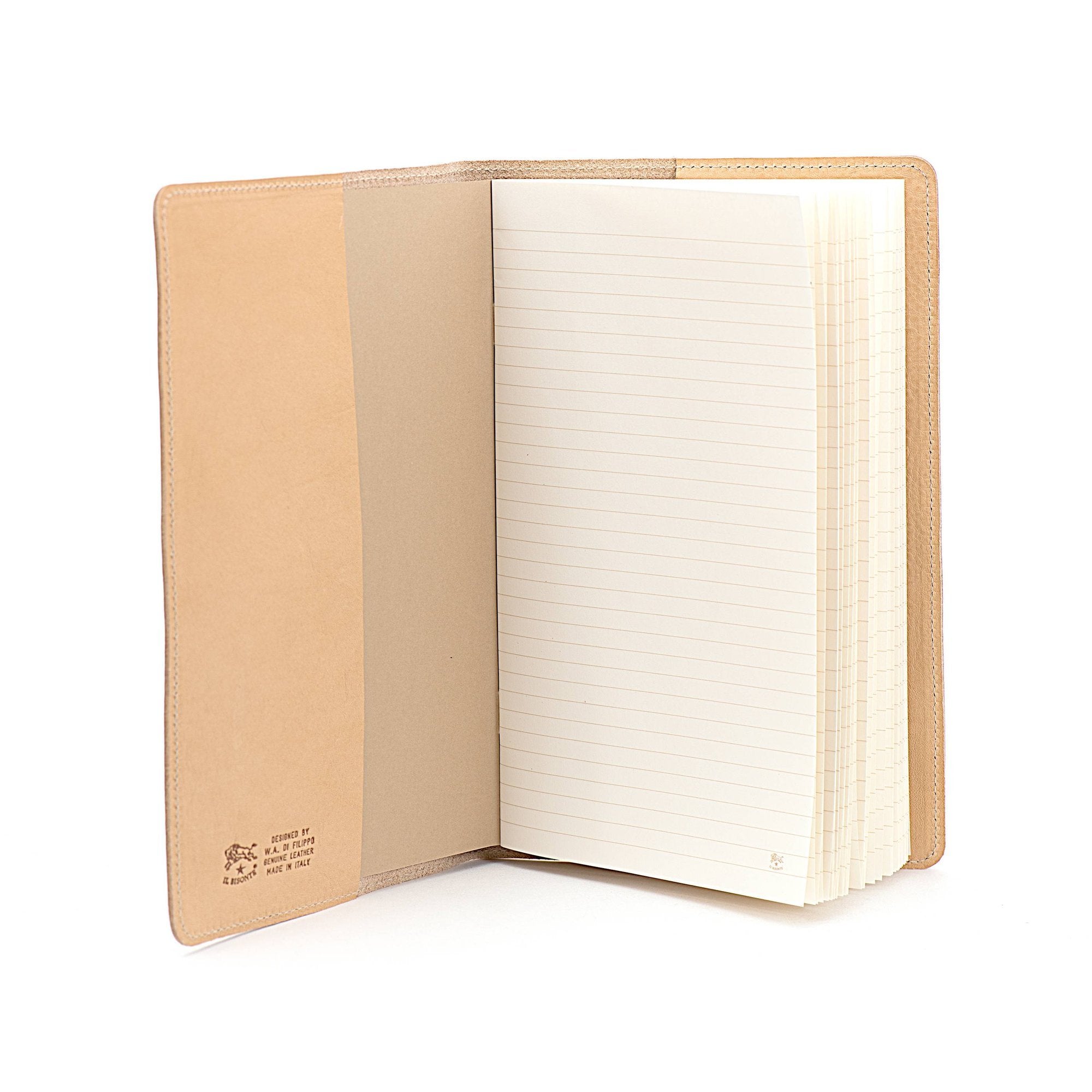 Note book in leather color natural