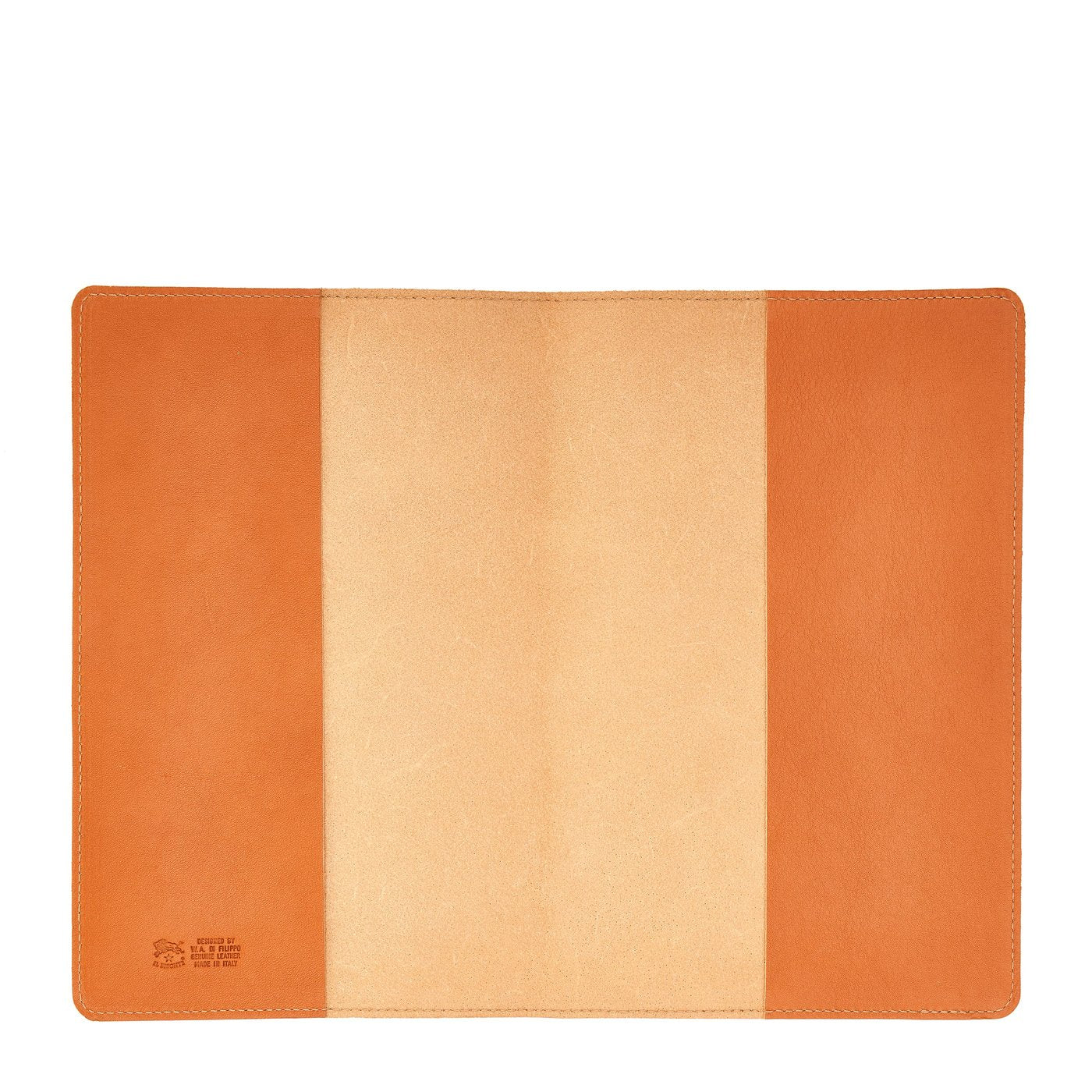 Cahier en cuir couleur caramel