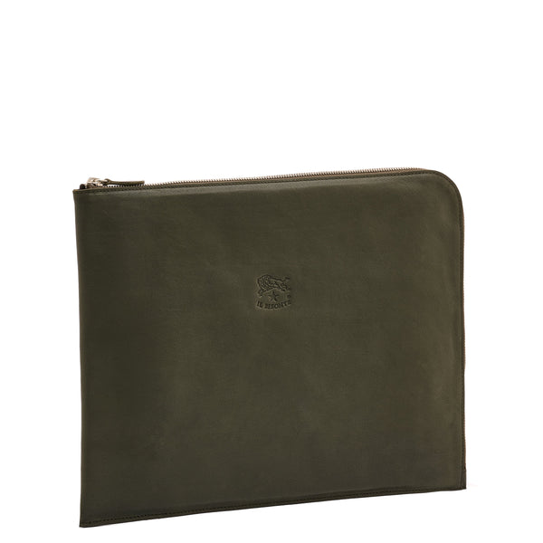 Portfolio in vintage leather color forest