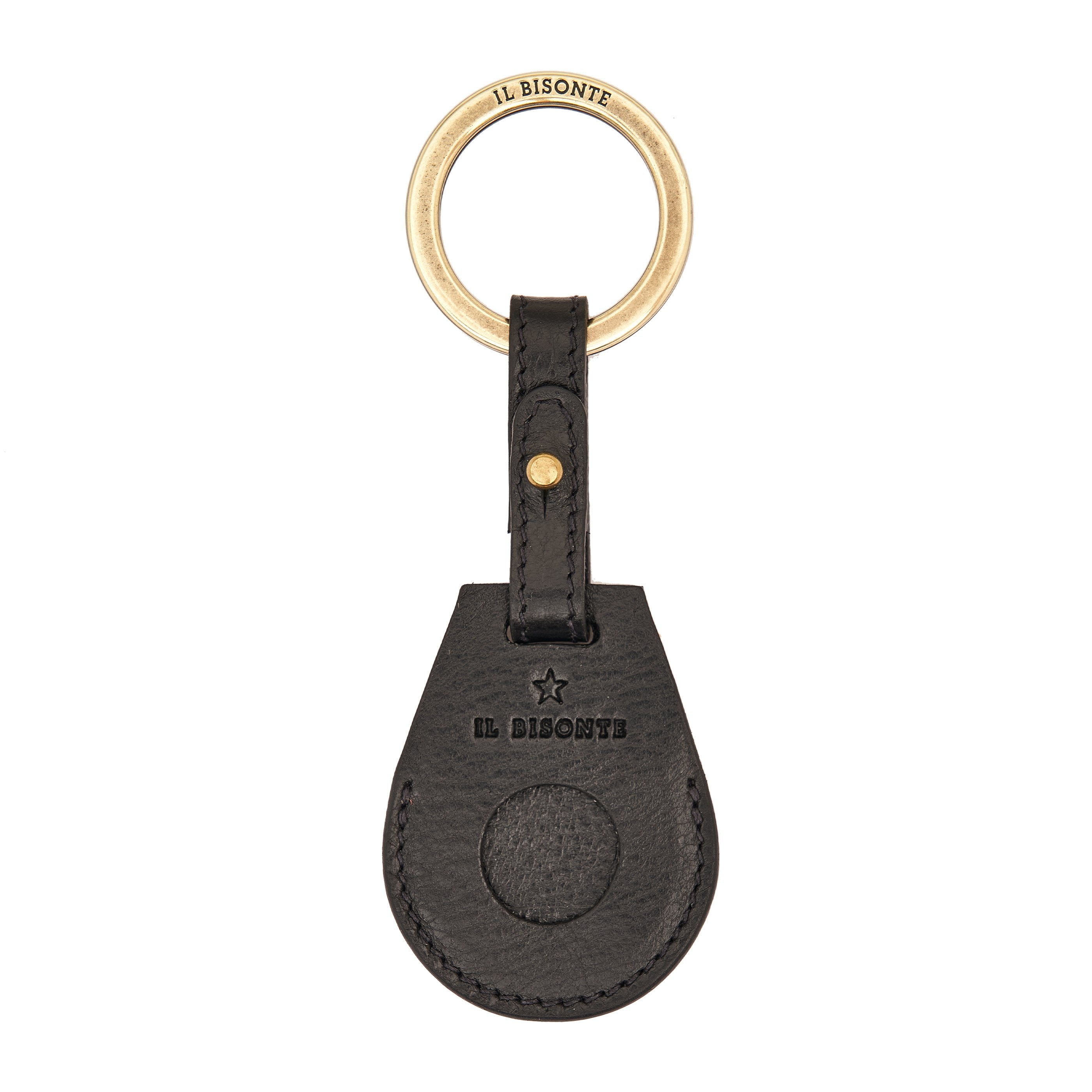 Nina | Air tag keyring da donna in pelle colore nero
