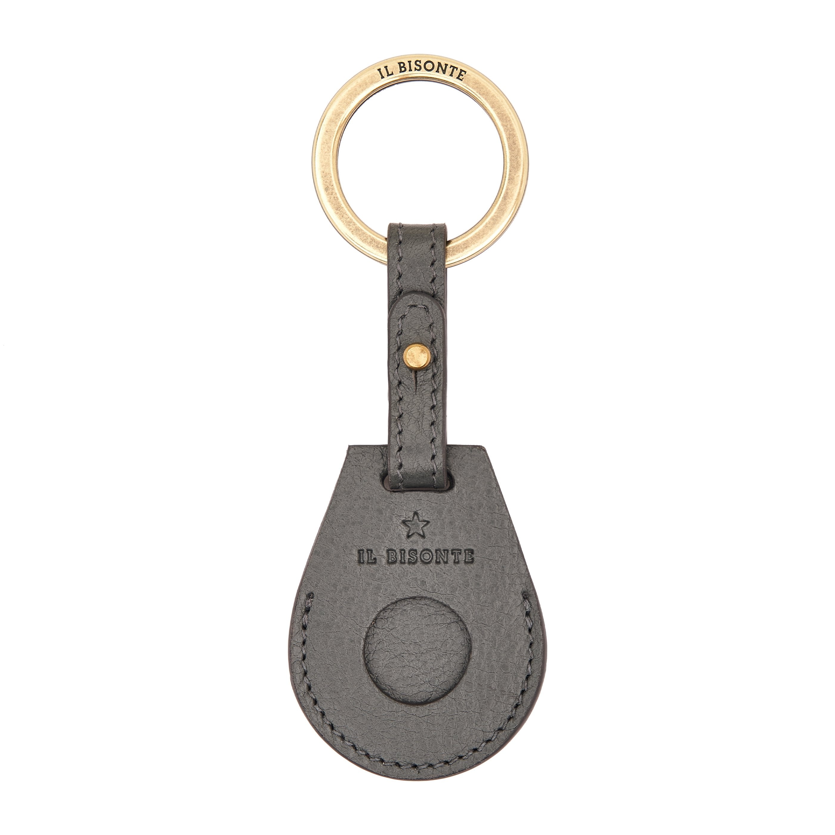 Nina | Air tag keyring da donna in pelle colore grafite