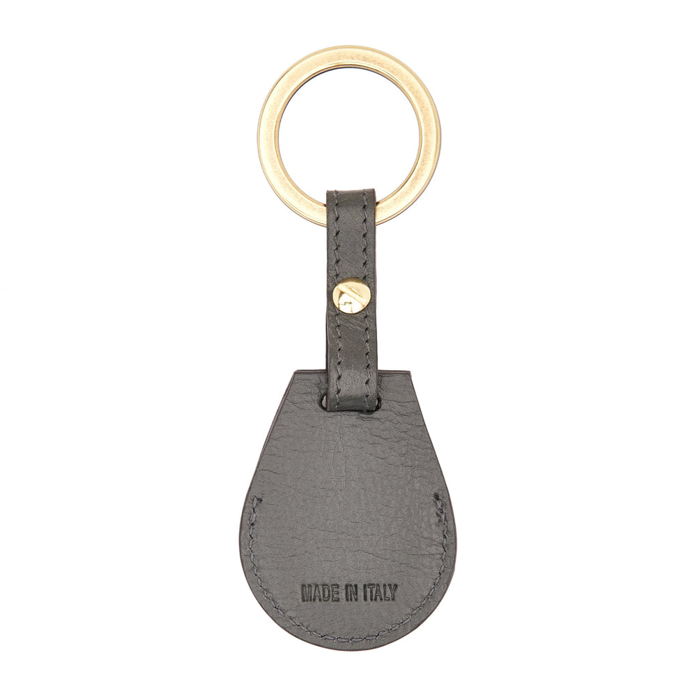 Nina | Air tag keyring da donna in pelle colore grafite
