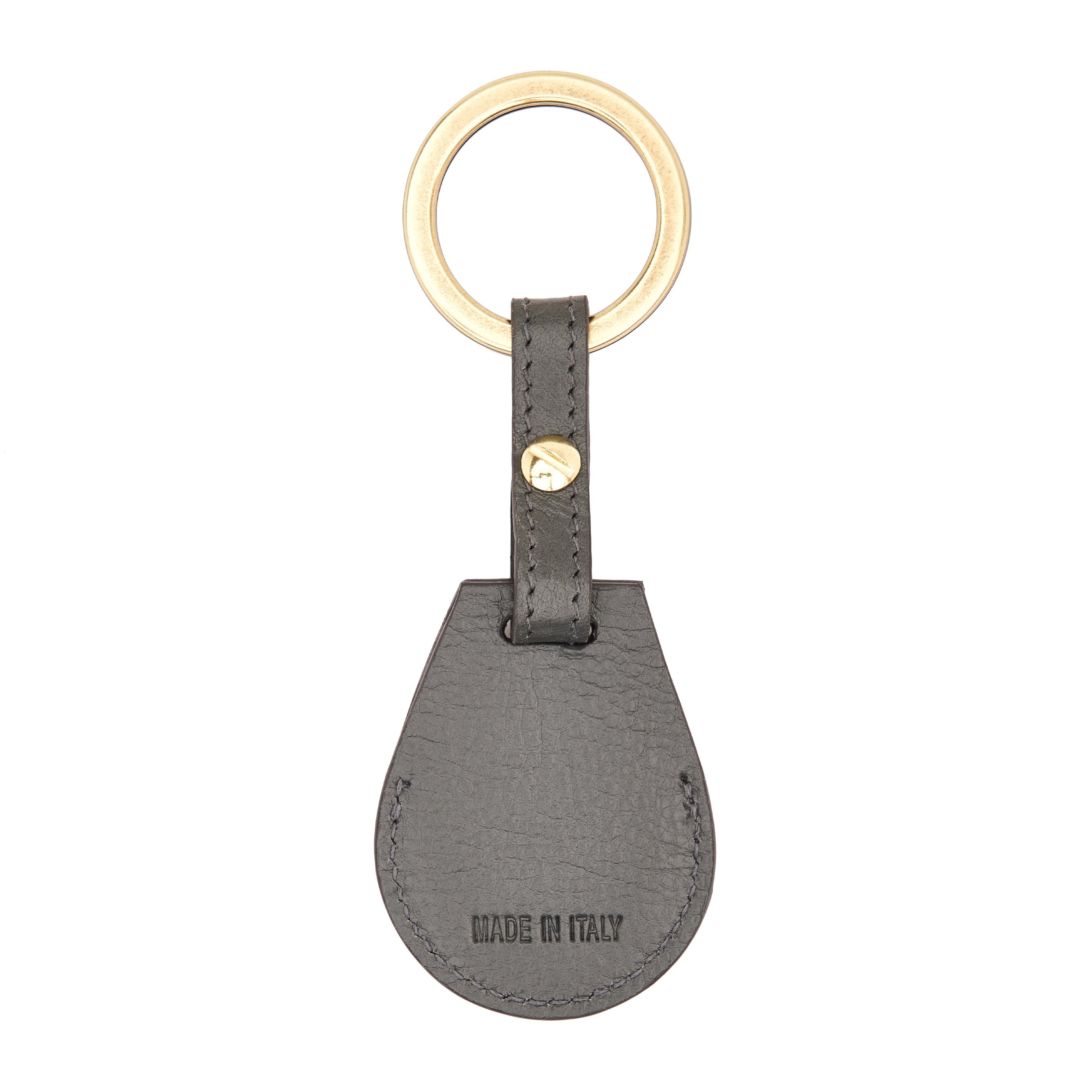 Nina | Air tag keyring da donna in pelle colore grafite