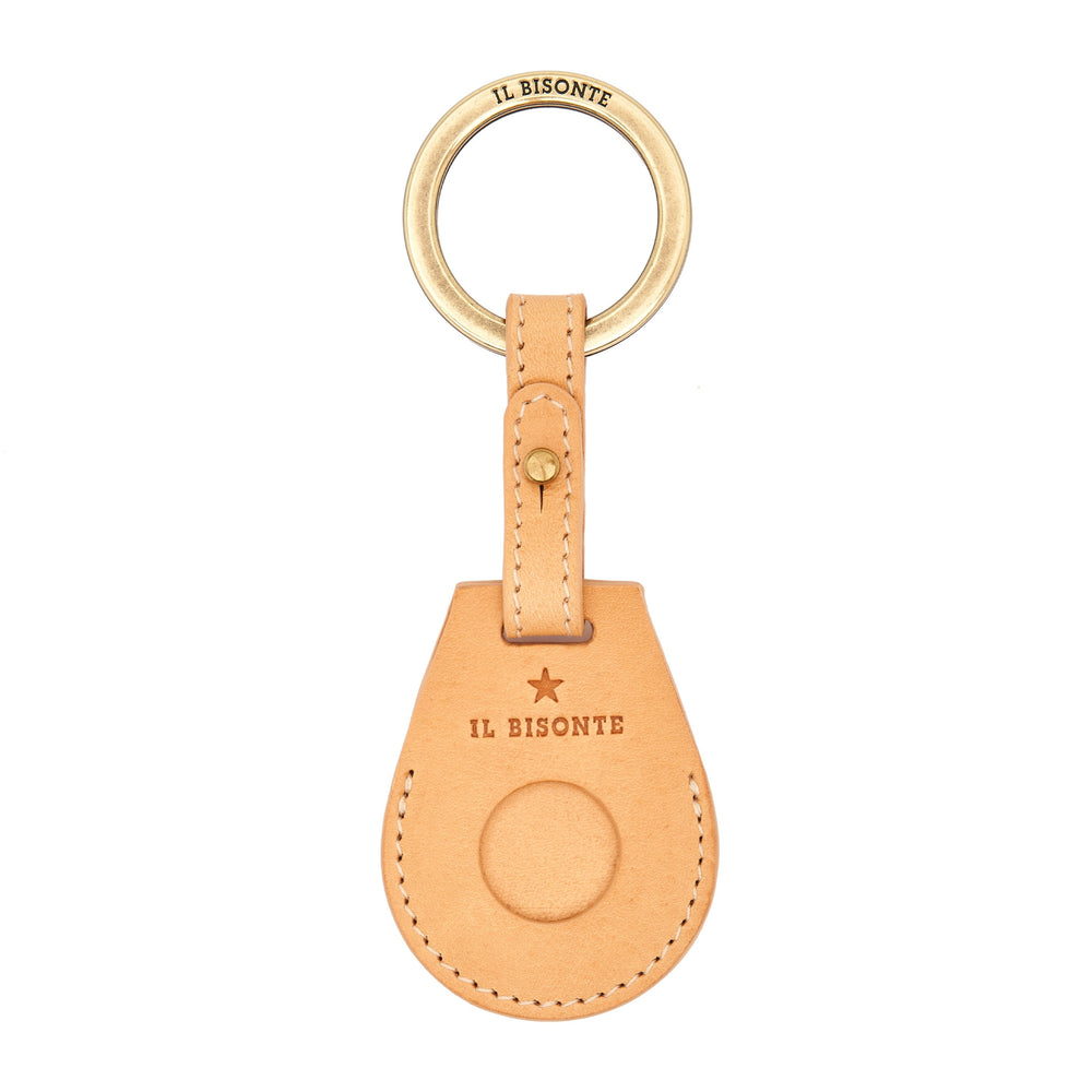 Nina | Air tag keyring da donna in pelle colore naturale