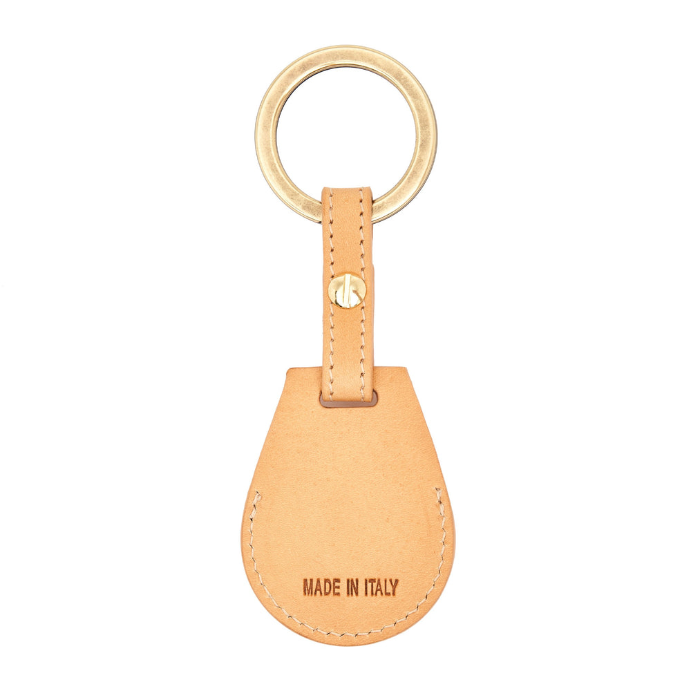 Nina | Air tag keyring da donna in pelle colore naturale