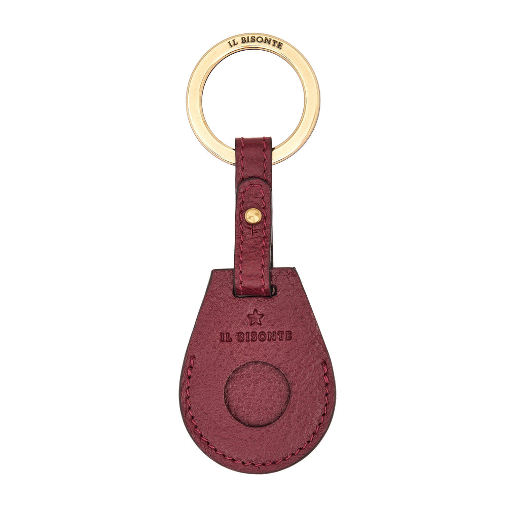 Nina | Air tag keyring da donna in pelle colore amarena