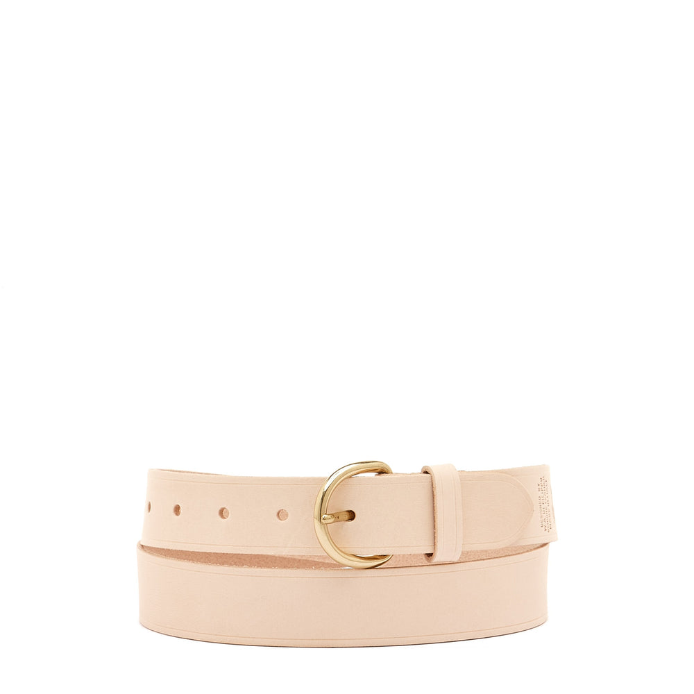 Belt in leather color natural