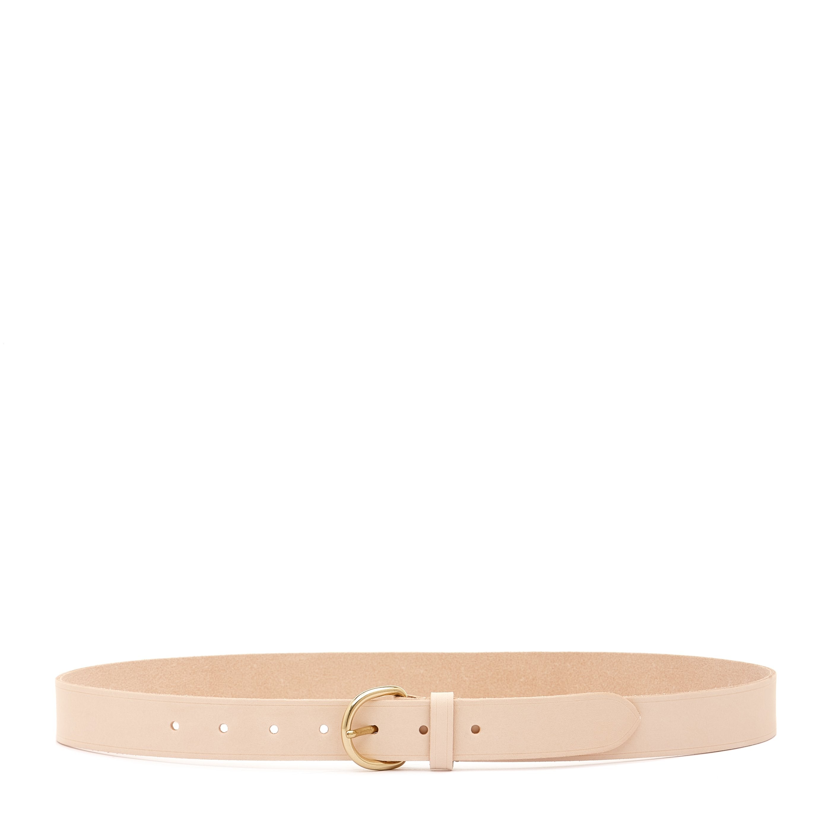 Belt in leather color natural