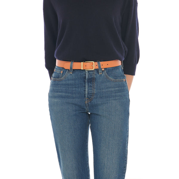 Esperia | Women's belt in leather color caramel