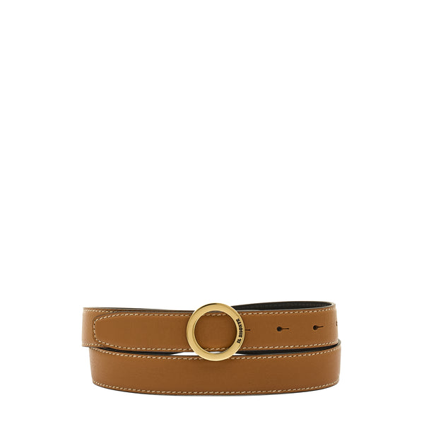 Bigallo | Ceinture pour femme en cuir couleur gianduia