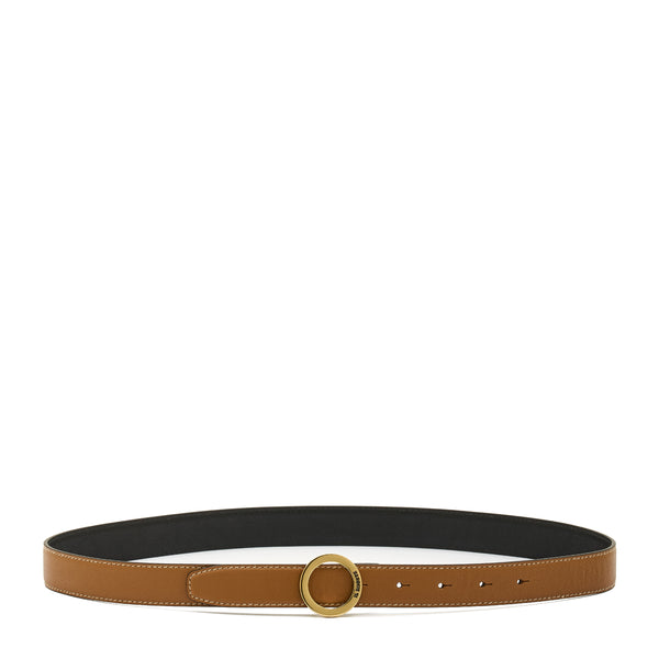 Bigallo | Ceinture pour femme en cuir couleur gianduia