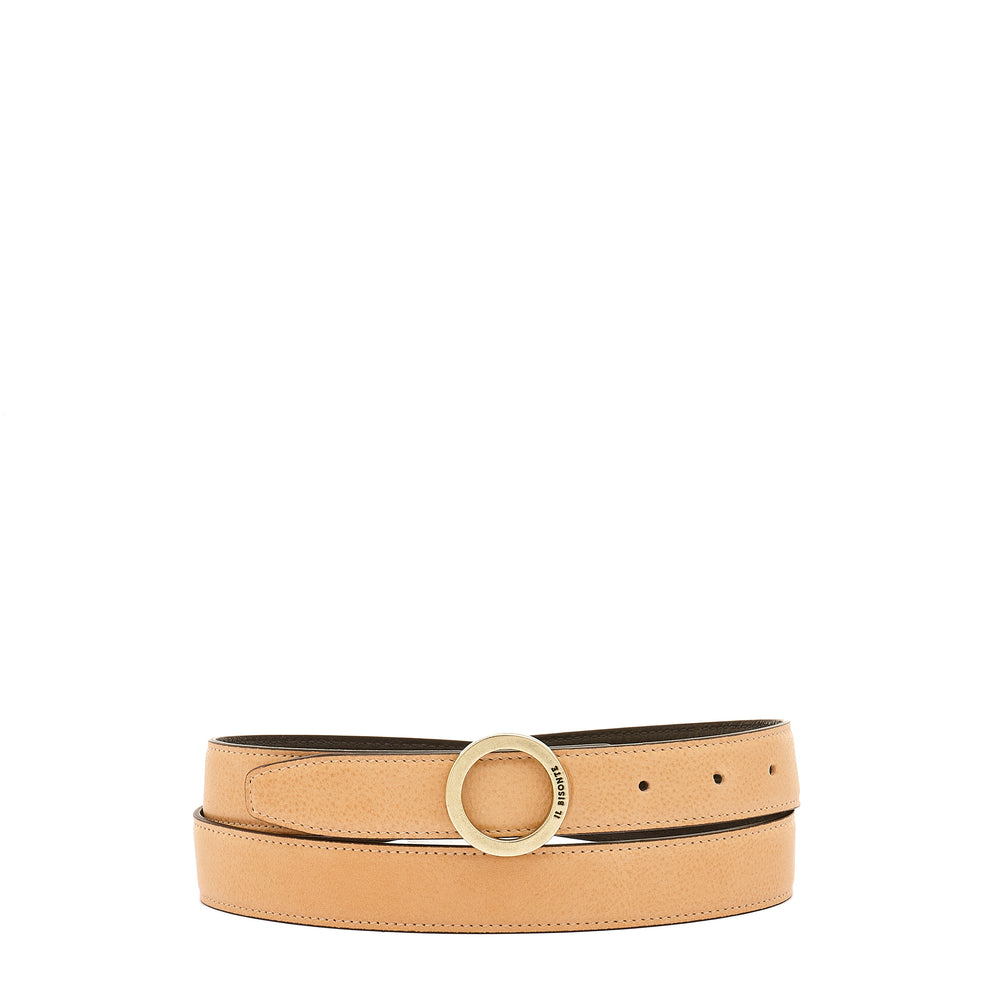 Bigallo | Women's belt in leather color natural / black