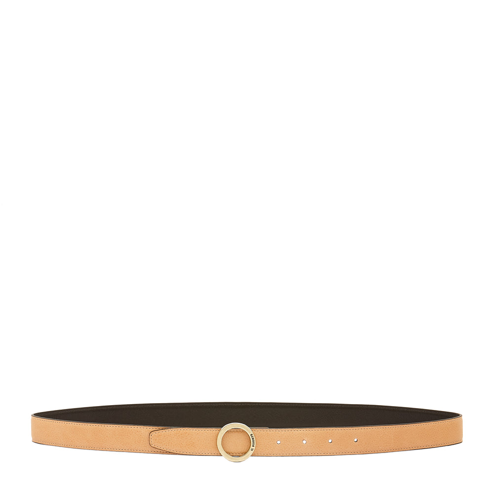 Bigallo | Women's belt in leather color natural / black