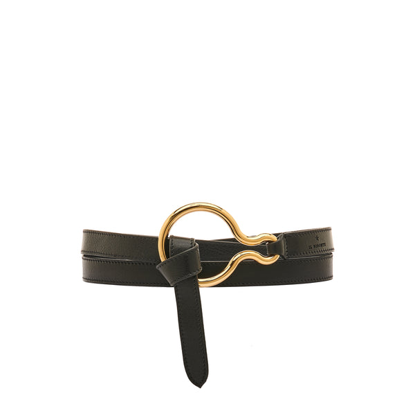 Consuelo | Ceinture pour femme en cuir couleur noir