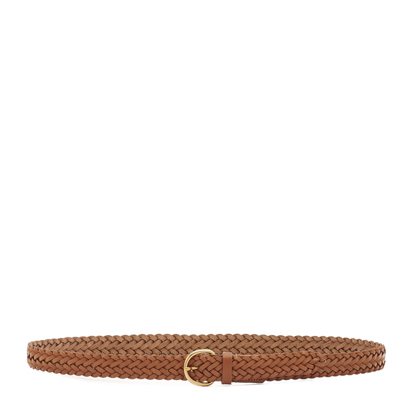Nina | Ceinture pour femme en cuir couleur chocolat