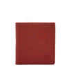 Albinia | Men's bi-fold wallet in calf leather color red