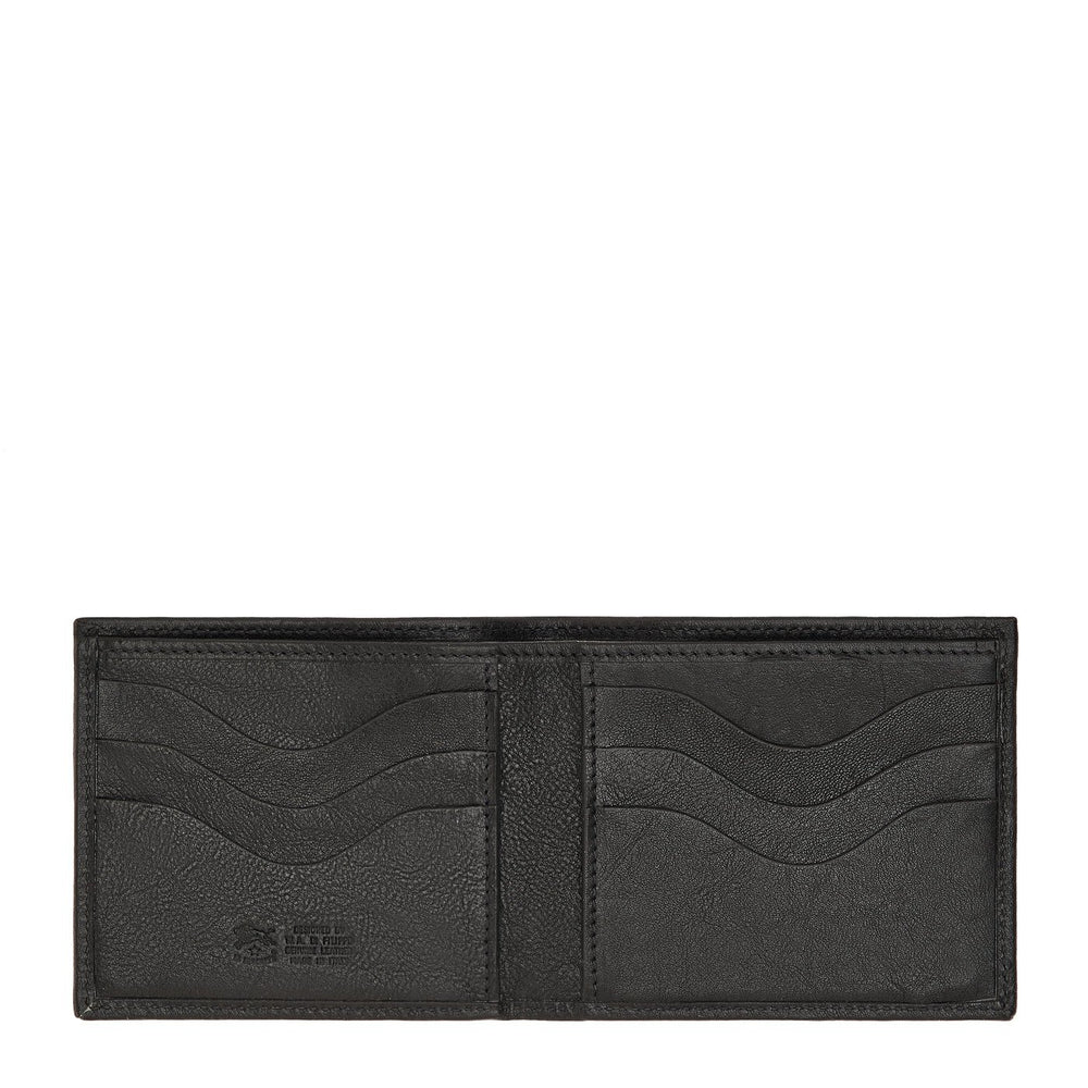 Feniglia | Men's bi-fold wallet in vintage leather color black