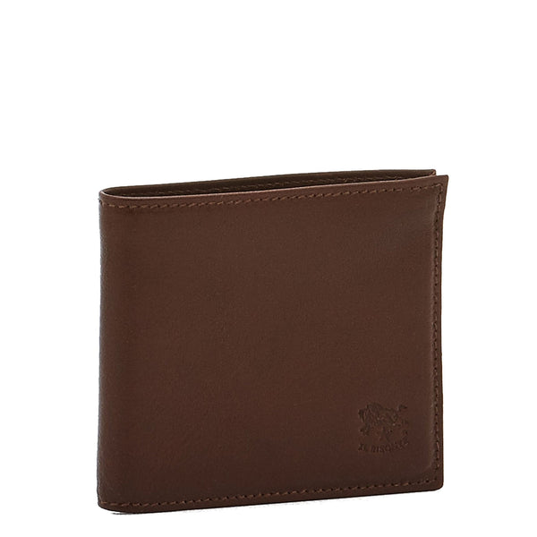 Feniglia | Men's bi-fold wallet in calf leather color brown