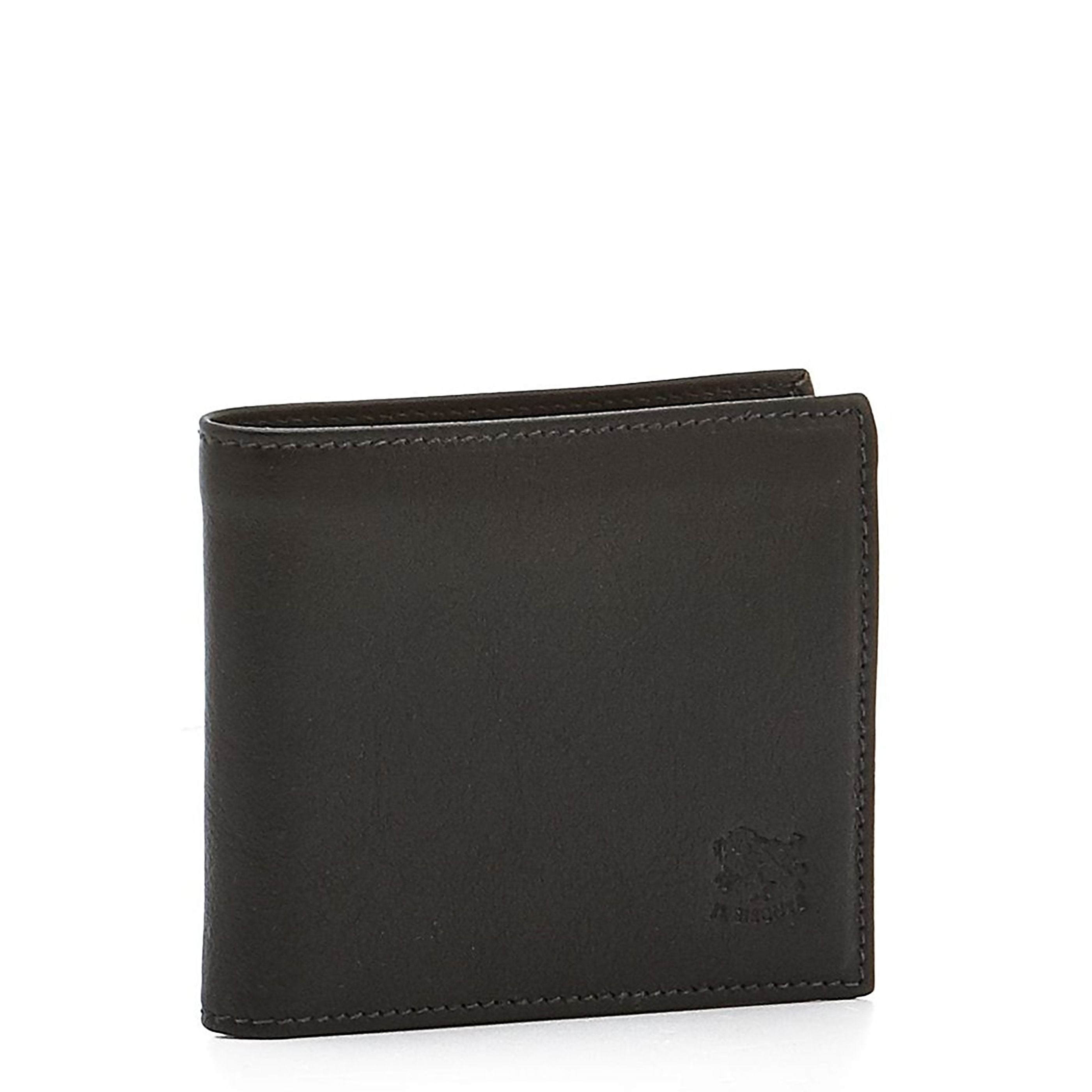 Portefeuille à deux volets pour homme en cuir couleur noir