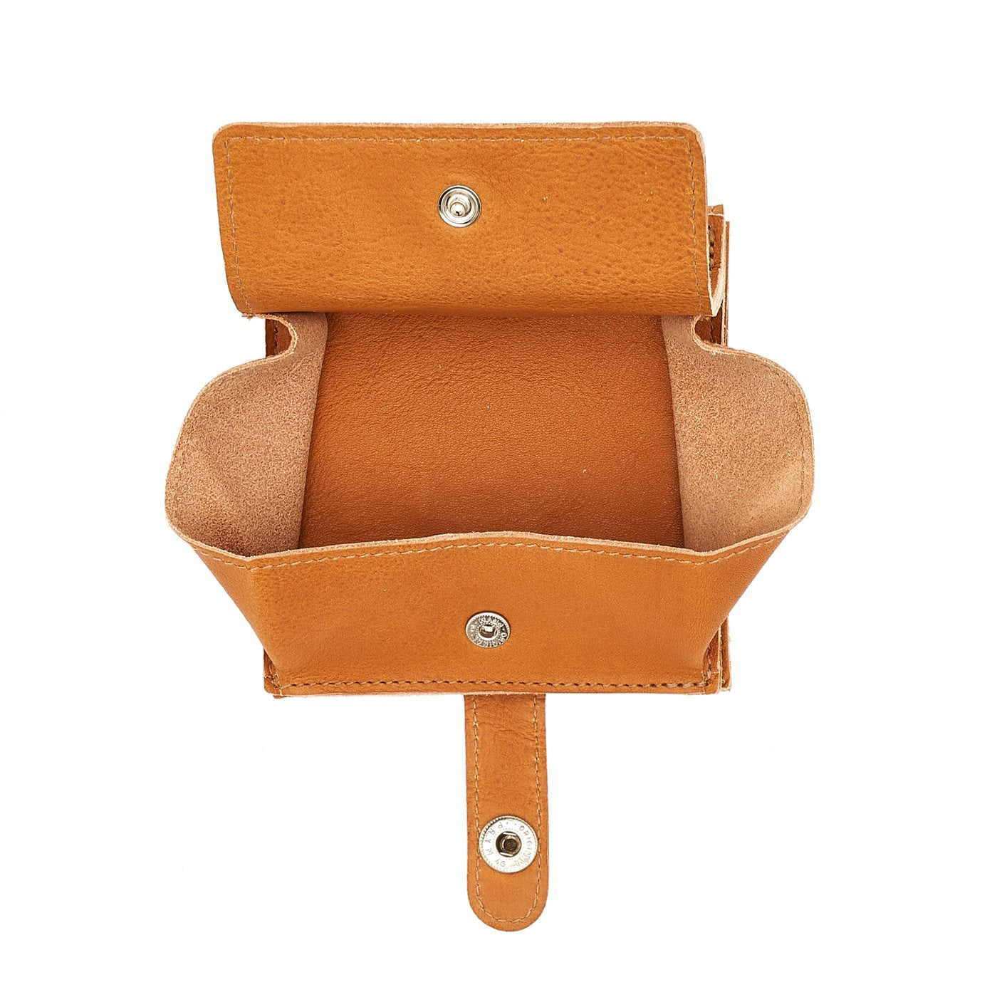 Portefeuille à deux volets pour homme en cuir vintage couleur naturel