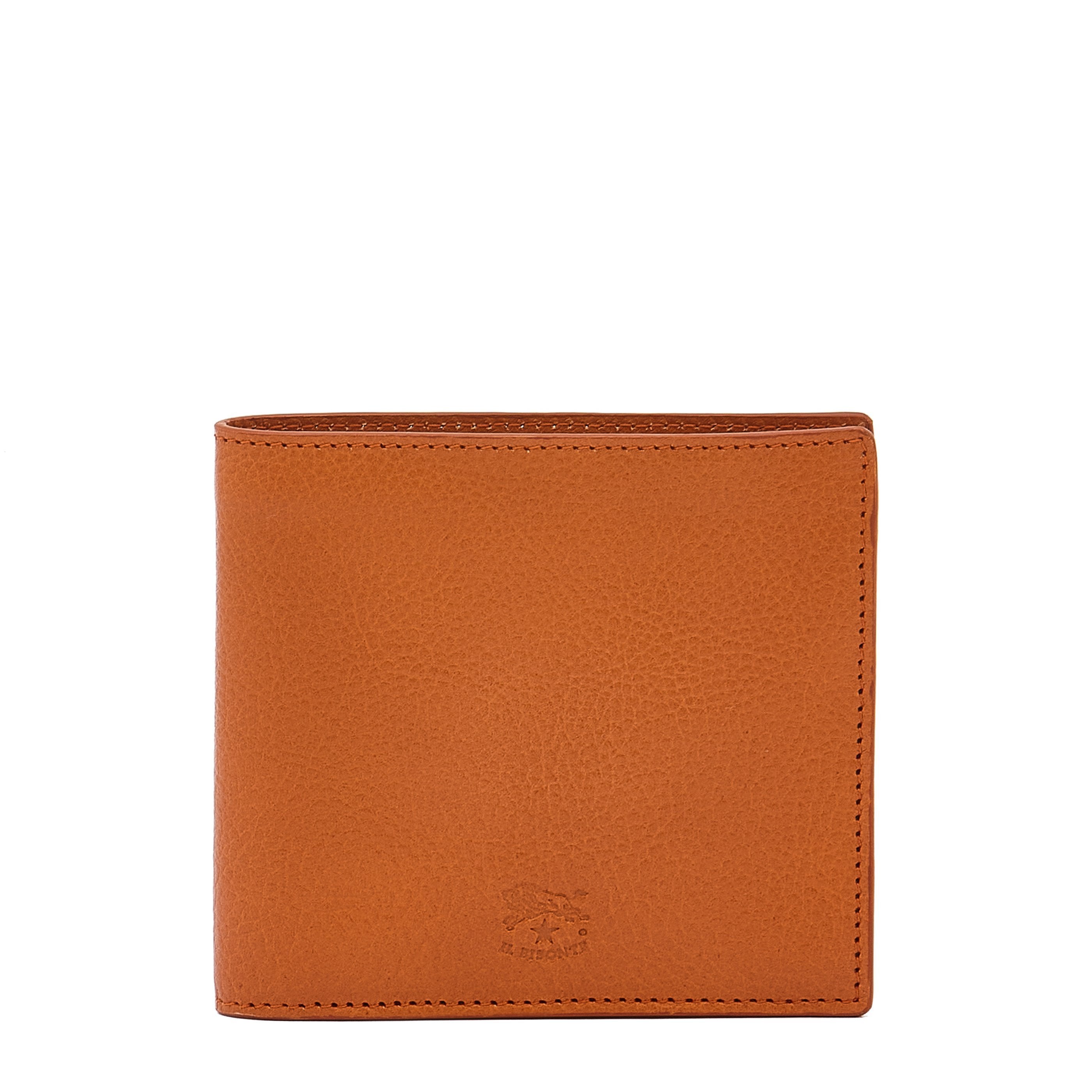 Cestello | Men's bi-fold wallet in leather color caramel