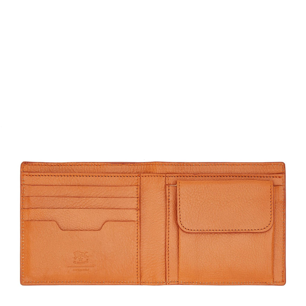 Cestello | Men's bi-fold wallet in leather color caramel