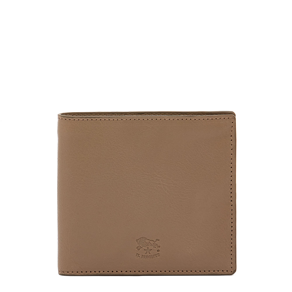 Cestello | Men's bi-fold wallet in leather color light grey