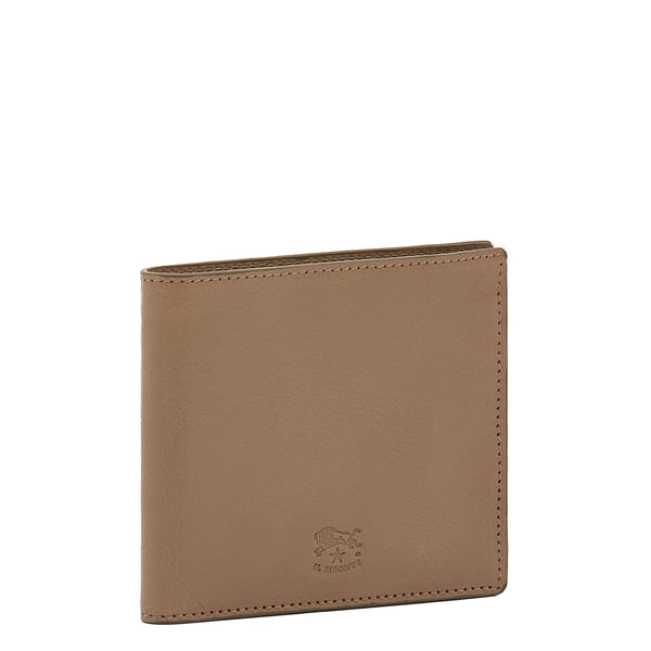 Cestello | Men's bi-fold wallet in leather color light grey