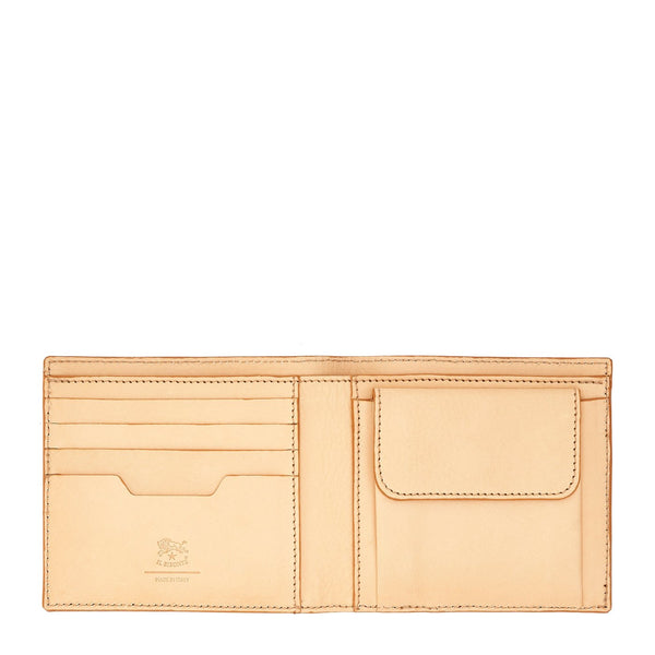 Cestello | Men's bi-fold wallet in leather color natural