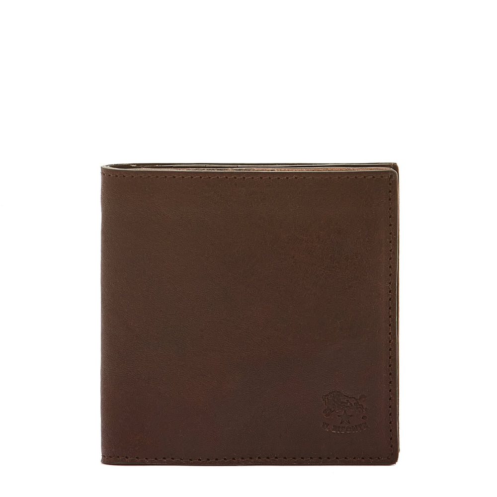 Galileo | Men's bi-fold wallet in vintage leather color coffee