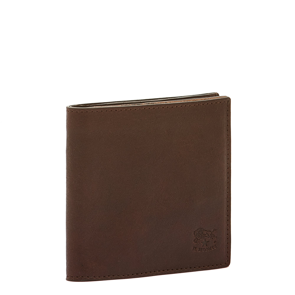 Galileo | Men's bi-fold wallet in vintage leather color coffee