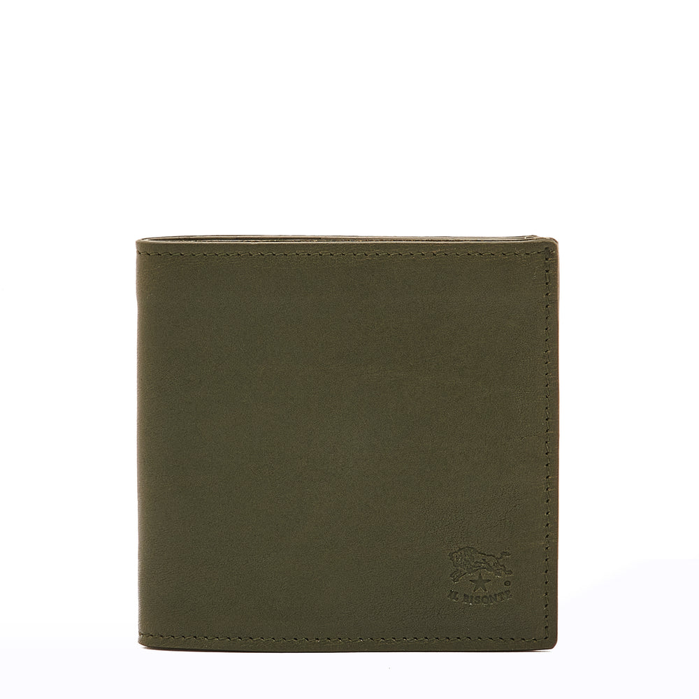 Galileo | Men's bi-fold wallet in vintage leather color forest