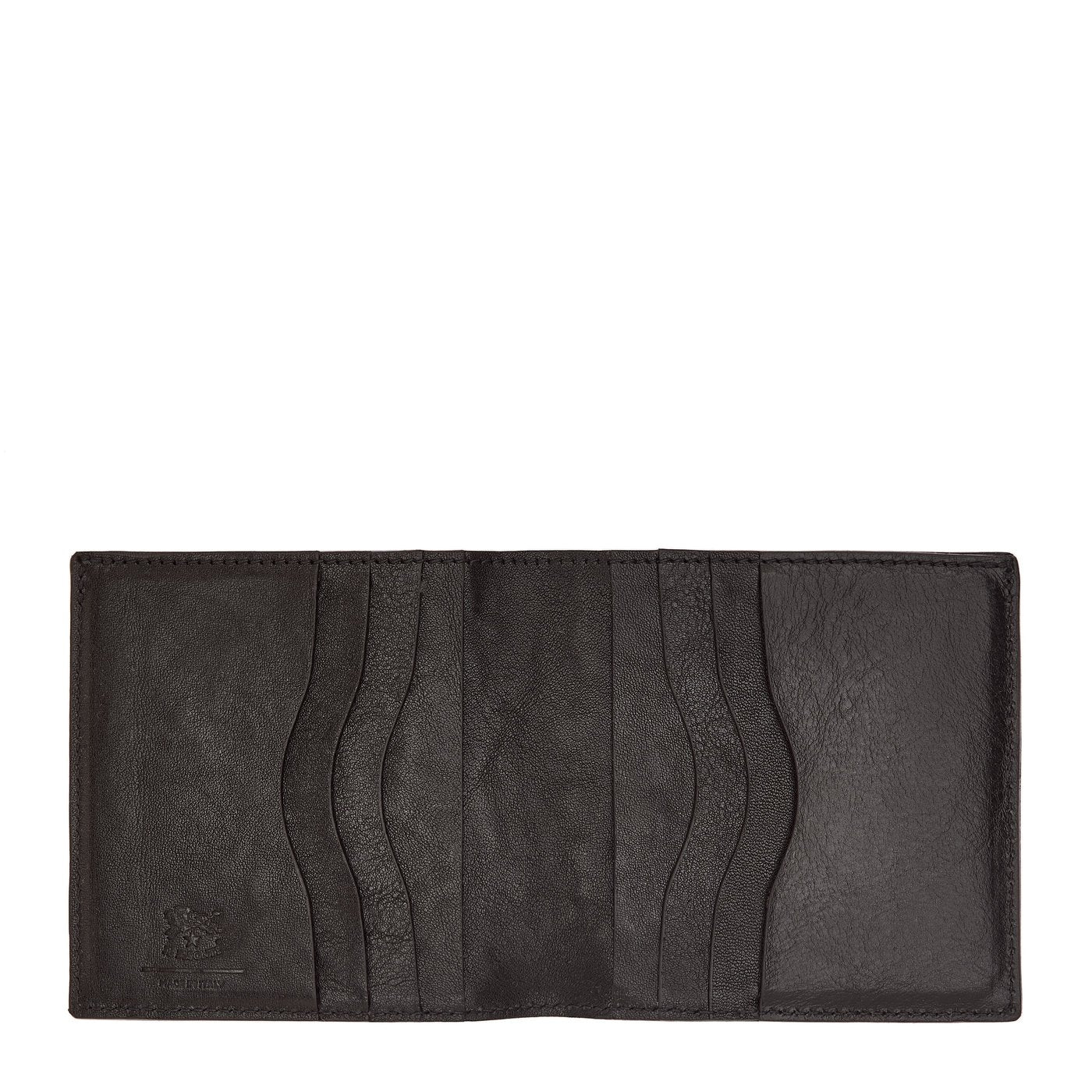 Galileo | Men's bi-fold wallet in vintage leather color black