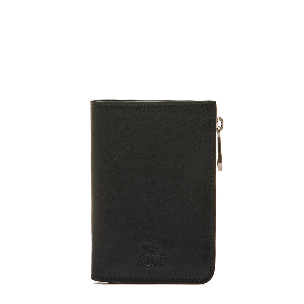 Duccio | Men's bi-fold wallet in vintage leather color black