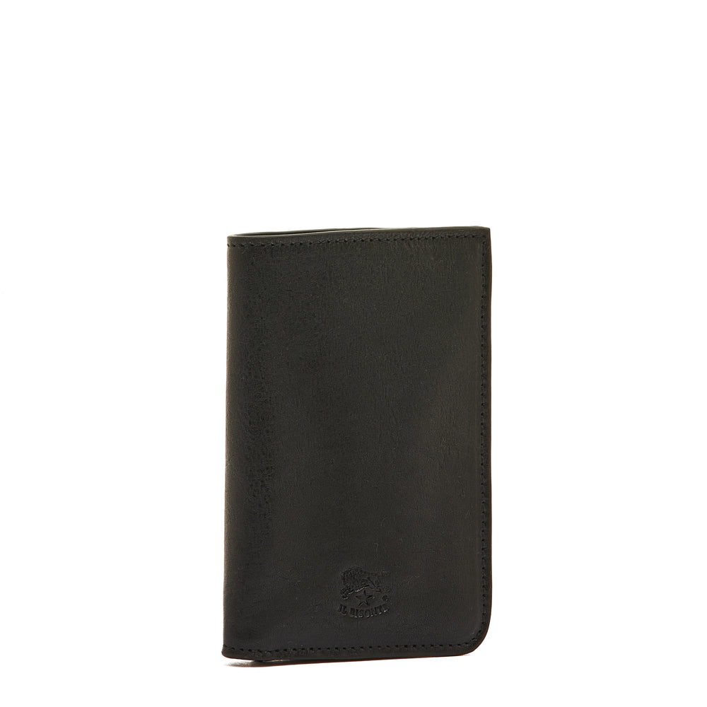 Duccio | Men's bi-fold wallet in vintage leather color black