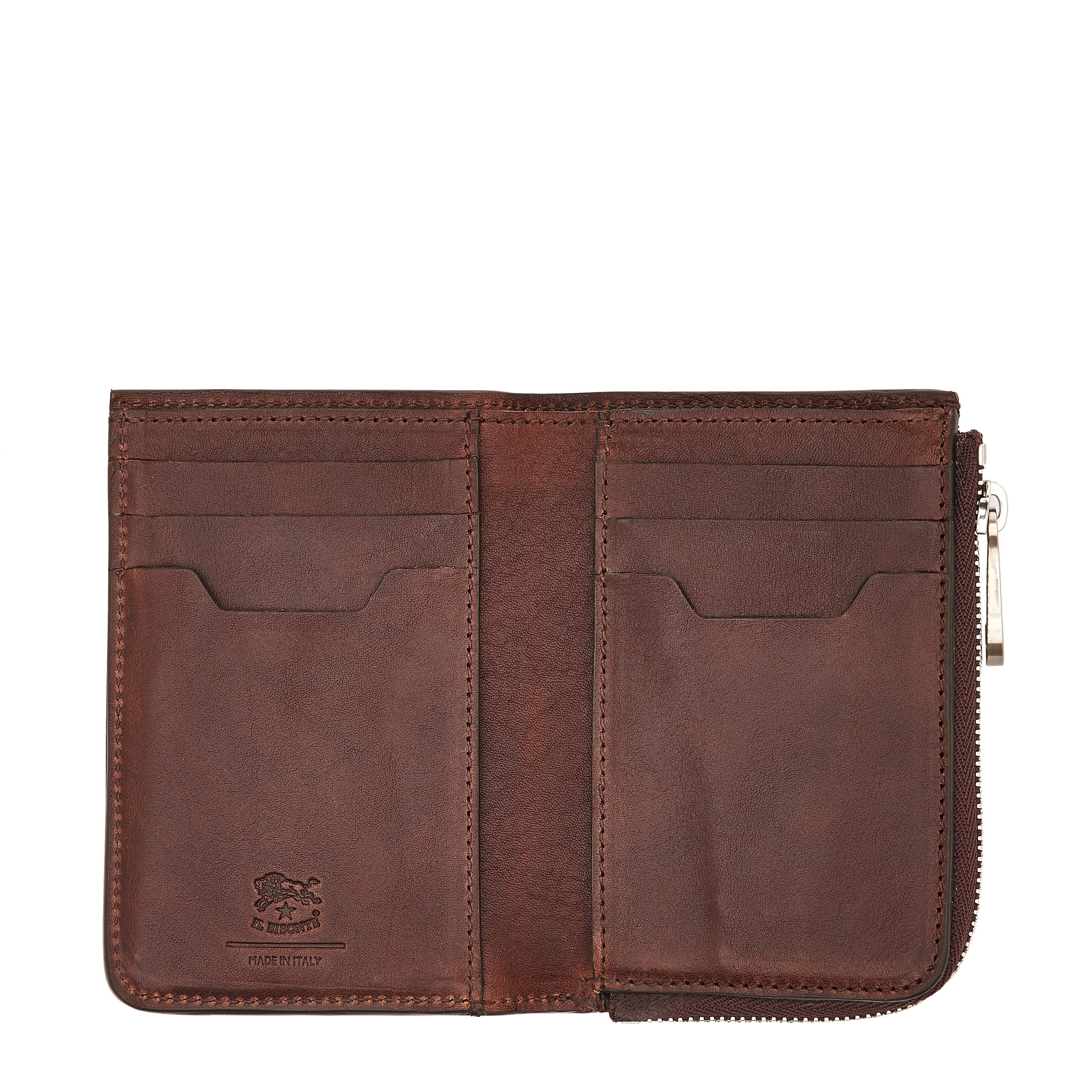 Duccio | Men's bi-fold wallet in vintage leather color coffee