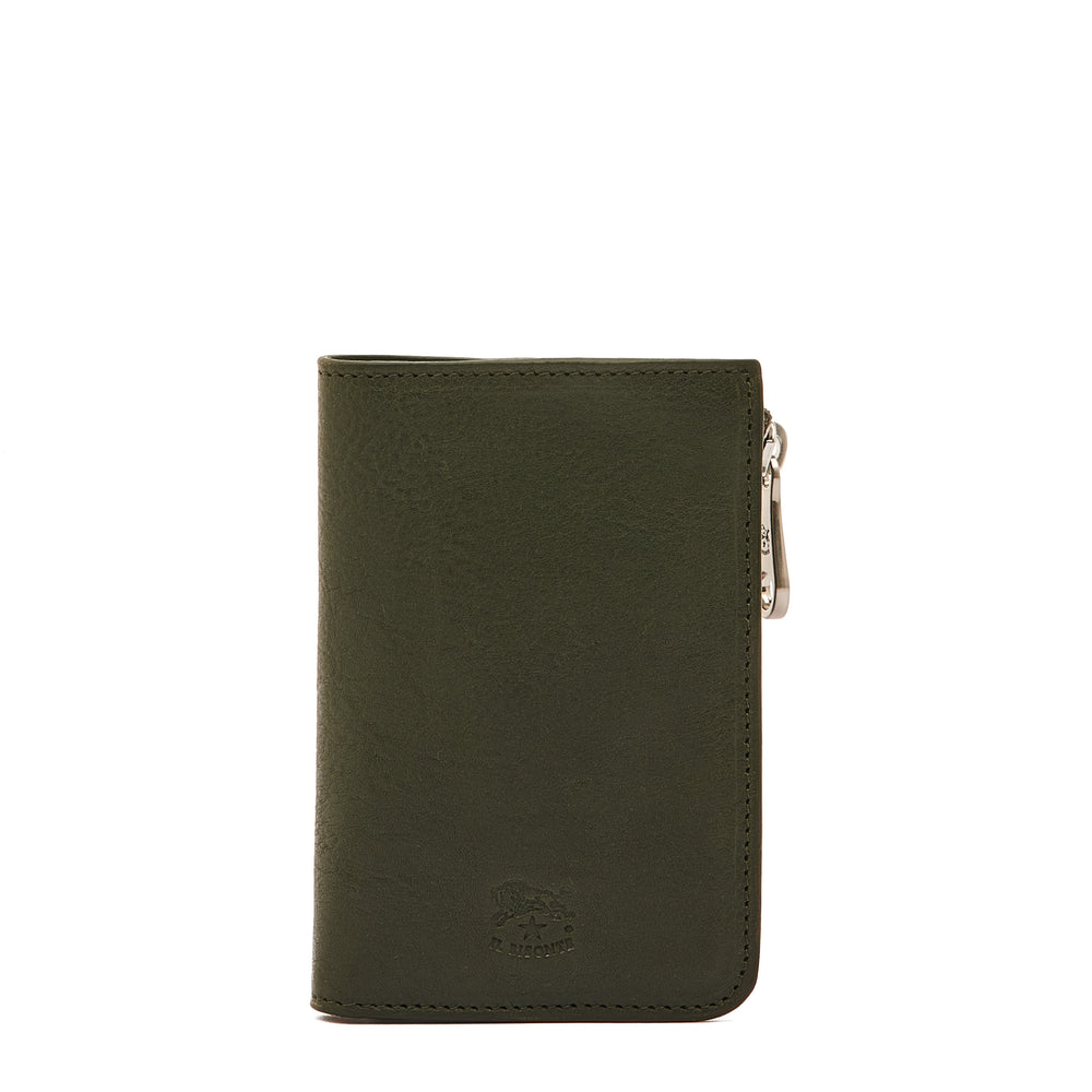 Duccio | Men's bi-fold wallet in vintage leather color forest