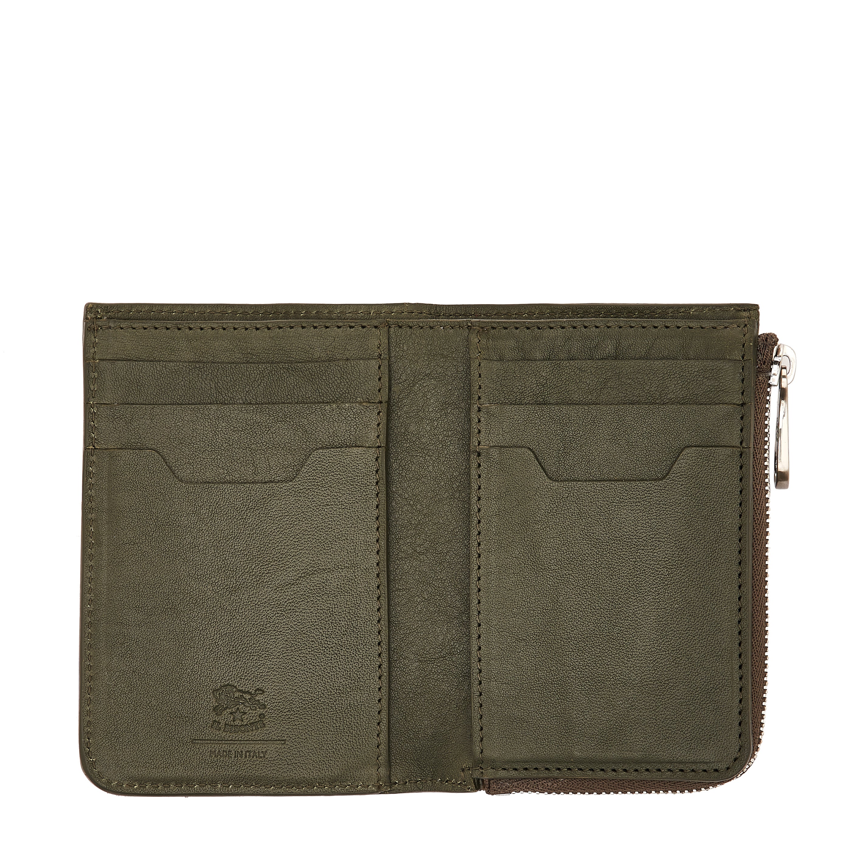 Duccio | Men's bi-fold wallet in vintage leather color forest